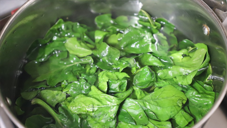 Blanch Spinach